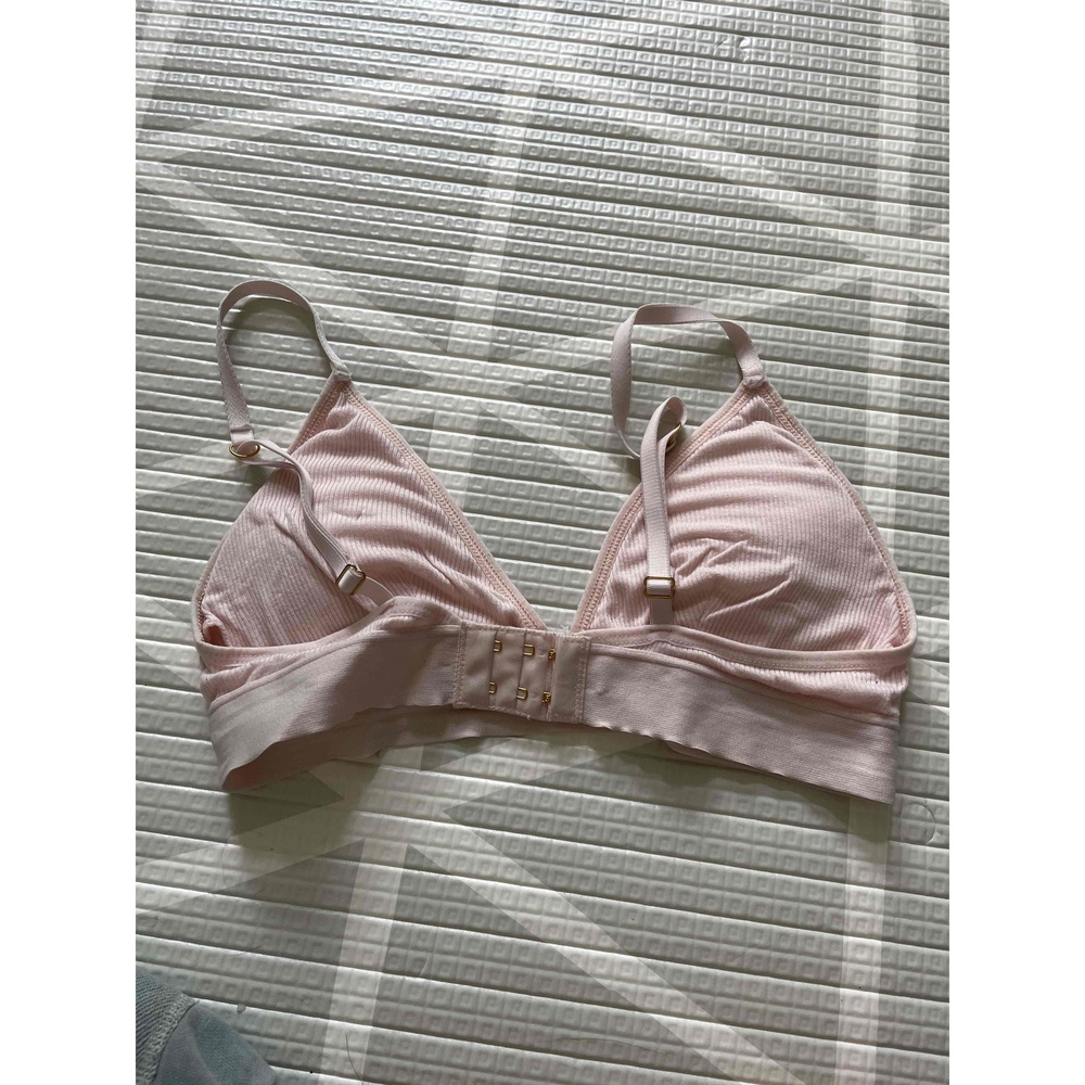 BootayBag Triangle Bralette Light Pink Ribbed‎ Size XS